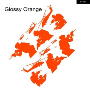 車ドアサイドビニール ステッカー ジープ ラングラー アンリミテッド ルビコン JK TJ JL YJ ヘリコプター ソルジャー スポーツ デカール 自動車アクセサリー - Glossy Orange