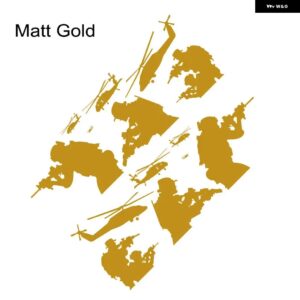 車ドアサイドビニール ステッカー ジープ ラングラー アンリミテッド ルビコン JK TJ JL YJ ヘリコプター ソルジャー スポーツ デカール 自動車アクセサリー - Matt Gold