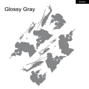 車ドアサイドビニール ステッカー ジープ ラングラー アンリミテッド ルビコン JK TJ JL YJ ヘリコプター ソルジャー スポーツ デカール 自動車アクセサリー - Glossy Gray