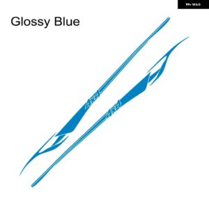 2PCS カー ステッカー ピックアップ ドア サイド ストライプ デカール トラック ウエストライン グラフィカル ビニール カスタム カバー 自動車アクセサリー - Glossy Blue