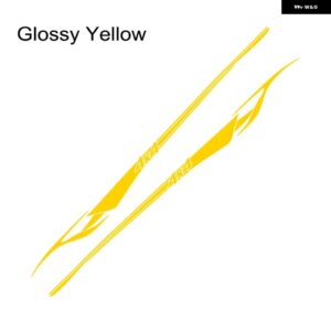 2PCS カー ステッカー ピックアップ ドア サイド ストライプ デカール トラック ウエストライン グラフィカル ビニール カスタム カバー 自動車アクセサリー - Glossy Yellow