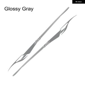 2PCS カー ステッカー ピックアップ ドア サイド ストライプ デカール トラック ウエストライン グラフィカル ビニール カスタム カバー 自動車アクセサリー - Glossy Gray