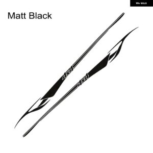 2PCS カー ステッカー ピックアップ ドア サイド ストライプ デカール トラック ウエストライン グラフィカル ビニール カスタム カバー 自動車アクセサリー - Matt black