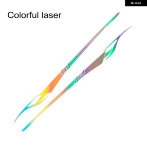 2PCS カー ステッカー ピックアップ ドア サイド ストライプ デカール トラック ウエストライン グラフィカル ビニール カスタム カバー 自動車アクセサリー - Colorful Laser