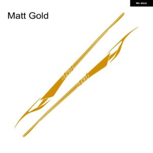 2PCS カー ステッカー ピックアップ ドア サイド ストライプ デカール トラック ウエストライン グラフィカル ビニール カスタム カバー 自動車アクセサリー - Matt Gold