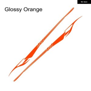 2PCS カー ステッカー ピックアップ ドア サイド ストライプ デカール トラック ウエストライン グラフィカル ビニール カスタム カバー 自動車アクセサリー - Glossy Orange