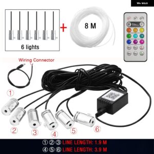 14IN1 LED アンビエントライト ネオン RGB APP コントロール フレキシブル 汎用 車内ライト 装飾 アンビエントライト USB リモート 12V - 6-1 App-RC Wiring