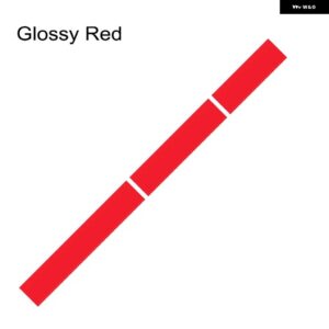 3枚 車用 ステッカー グラフィック ストライプキット ビニール チューニングカバー フォード マスタング GT500 GT350 GT オートフード ボンネット ルーフ テ - Glossy Red