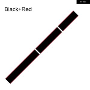 3枚 車用 ステッカー グラフィック ストライプキット ビニール チューニングカバー フォード マスタング GT500 GT350 GT オートフード ボンネット ルーフ テ - Black Red