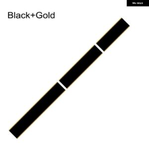 3枚 車用 ステッカー グラフィック ストライプキット ビニール チューニングカバー フォード マスタング GT500 GT350 GT オートフード ボンネット ルーフ テ - black gold