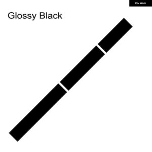 3枚 車用 ステッカー グラフィック ストライプキット ビニール チューニングカバー フォード マスタング GT500 GT350 GT オートフード ボンネット ルーフ テ - Glossy black