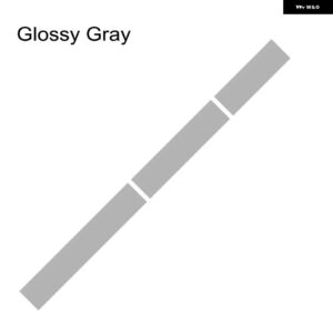 3枚 車用 ステッカー グラフィック ストライプキット ビニール チューニングカバー フォード マスタング GT500 GT350 GT オートフード ボンネット ルーフ テ - Glossy Gray