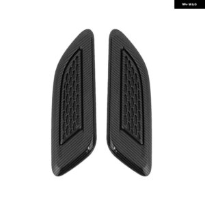 2PCS 車 外装 フード エアベント アウトレット ウィング トリム ランドローバー ディスカバリー4 5 レンジローバー イヴォークディスカバリーフリーランダー - Carbon Fiber Black