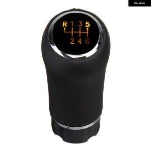 PUレザー 5/6速 ギア シフト ノブ LEDバックライト付き BMW E60 E90 E91 E39 F30 E87 E46 E34 VW ゴルフ 6 7 MK6 汎用 - 6 Speed Yellow