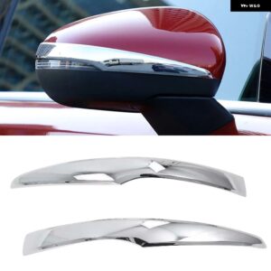 メルセデス ベンツ A クラス W177 V177 / CLA C118 X118 2019 - 21 ABSクロームバックミラー 装飾 ストリップカバー トリム 2個 - Chrome silver