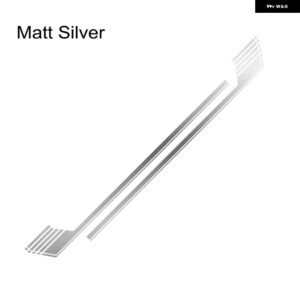 2PCS 車ドアサイド ホッケーストライプ グラフィックビニールフィルム ステッカー フォード F150 スポーツ オートデコレーション デカール - Matt Silver