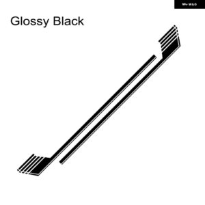 2PCS 車ドアサイド ホッケーストライプ グラフィックビニールフィルム ステッカー フォード F150 スポーツ オートデコレーション デカール - Glossy black