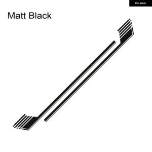 2PCS 車ドアサイド ホッケーストライプ グラフィックビニールフィルム ステッカー フォード F150 スポーツ オートデコレーション デカール - Matt black