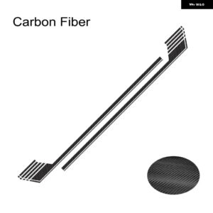 2PCS 車ドアサイド ホッケーストライプ グラフィックビニールフィルム ステッカー フォード F150 スポーツ オートデコレーション デカール - carbon fiber