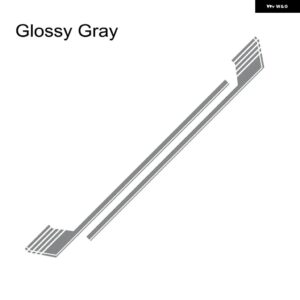 2PCS 車ドアサイド ホッケーストライプ グラフィックビニールフィルム ステッカー フォード F150 スポーツ オートデコレーション デカール - Glossy Gray