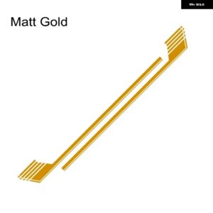 2PCS 車ドアサイド ホッケーストライプ グラフィックビニールフィルム ステッカー フォード F150 スポーツ オートデコレーション デカール - Matt Gold