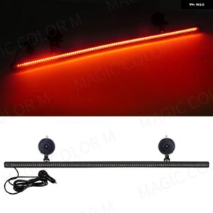 車用 フロントガラス ハザード灯 96 LED 3030 ビーズ ストロボランプ バー 交通信号 点滅ランプ 12-24V イエロー ブルー - Red