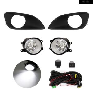 車用 フォグランプ アセンブリ トヨタ ヤリス セダン ベルタ ヴィオス 2006 2007 2009 2010 2011 ハロゲン LED デイタイム ランニングライト 防水 - Led Fog Lamp