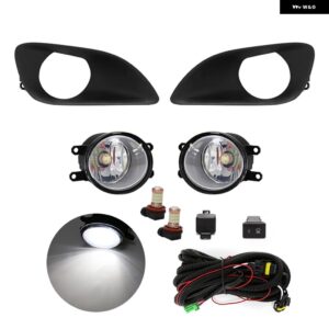 車用 フォグランプ アセンブリ トヨタ ヤリス セダン ベルタ ヴィオス 2006 2007 2009 2010 2011 ハロゲン LED デイタイム ランニングライト 防水 - Led Bulb White