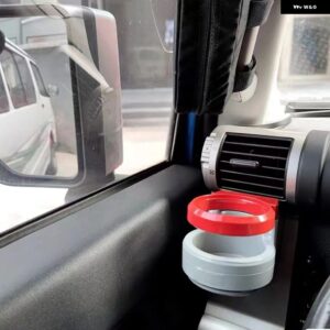 カップ ホルダー エキスパンダー 2007-2022年式 トヨタ FJクルーザー ウォーターボトル ホルダー インテリア アクセサリー - grey red