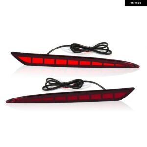 車用リア バンパー リフレクター ライト フォード モンデオ フュージョン 2013 - 18 ダイナミックウィンカーランプ テール ブレーキライト - Red Surface B