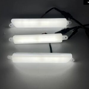 フォグランプ フロント LED DRL デイタイム ライト フォード レンジャー T8 エベレスト 2018 - 21 メッシュマスクカバー LED ライト - WHITE