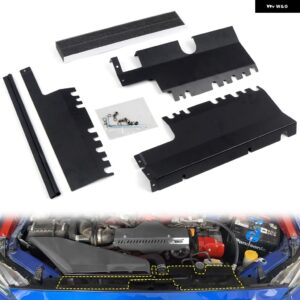スバル WRX STI 2015-2021 ボンネット エンジン サイド デコレーションストリップ オルタネーター プーリー カバー ラジエーター キャップ カバー - Black C
