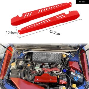 スバル WRX STI 2015-2021 ボンネット エンジン サイド デコレーションストリップ オルタネーター プーリー カバー ラジエーター キャップ カバー - red A