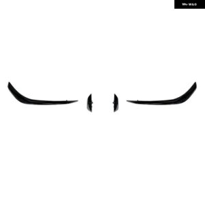 フロントリップ バンパー サイドフード フォグランプ ライトカバー メルセデス ベンツ CLA W118 C118 CLA45 AMG 2020+スポイラー エアベント フレーム - Font Lip Gloss Black