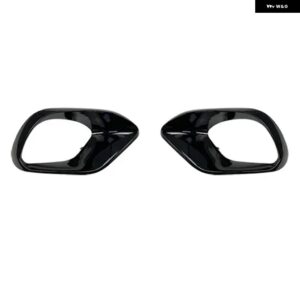 フロントリップ バンパー サイドフード フォグランプ ライトカバー メルセデス ベンツ CLA W118 C118 CLA45 AMG 2020+スポイラー エアベント フレーム - Fog Lamp Gloss Black