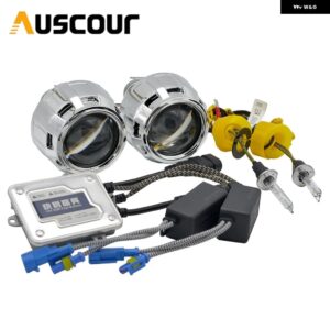 2個 2.5インチ HID バイ キセノン プロジェクターレンズ シュラウド 55W キセノン バラスト バルブ カー アセンブリ キット H1 H4 H7 カーモデル MOFIFY - 4300k