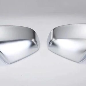 アウディ Q5 SQ5 FY 2018 2019 Q7 SQ7 4M 2016 2017 2018 2個 オート 左右 サイド バックミラー カバー シェル マット クローム シルバー - without lane assist