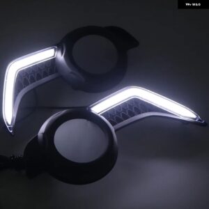 トヨタ 4RUNNER 2014-2023 LED DRL フロント フォグランプ デイタイム ランニングライト 2個 - WHITE