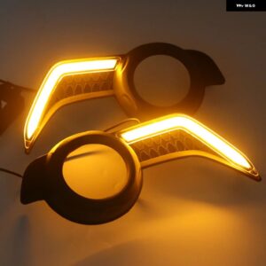 トヨタ 4RUNNER 2014-2023 LED DRL フロント フォグランプ デイタイム ランニングライト 2個 - Yellow