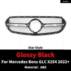 メルセデス ベンツ GLC X254 2022 2023 2024+ GT ダイヤモンド スタイル フロント ラジエーター グリル インレット グリッド メッシュ グリル - DM Black