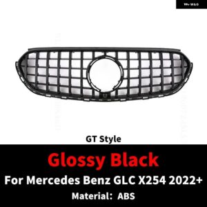 メルセデス ベンツ GLC X254 2022 2023 2024+ GT ダイヤモンド スタイル フロント ラジエーター グリル インレット グリッド メッシュ グリル - GT Black