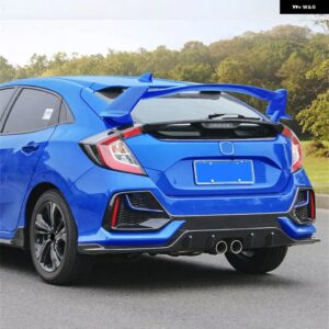 ハッチバック リアスポイラー ホンダ シビック 2016 - 20 10代目 FK7 タイプR スタイル チューニング ルーフ ウィング トランク リップ デコレーション - Blue
