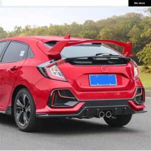 ハッチバック リアスポイラー ホンダ シビック 2016 - 20 10代目 FK7 タイプR スタイル チューニング ルーフ ウィング トランク リップ デコレーション - Red