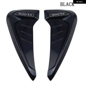 汎用 スポーツカーシャークギルサイド エアベント カバー BMW アクセサリーF10 F30 E60 E36 X5 E70 マツダ CX5 RAV4 三菱 アウトランダー - black