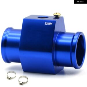 水温センサー アダプター ラジエーター 28MM 30MM 32MM 34MM 36MM 38MM 40MM ブルー/レッド - BLUE 32MM