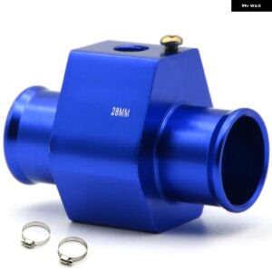 水温センサー アダプター ラジエーター 28MM 30MM 32MM 34MM 36MM 38MM 40MM ブルー/レッド - BLUE 28MM