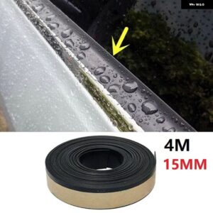 4M 車窓用ゴムシールストリップ ウェザーストリップ エッジ トリム ステッカー 車ドアガラス窓エッジモールディング スタイリング 幅15MM/20MM - 4M 15mm