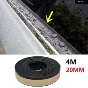 4M 車窓用ゴムシールストリップ ウェザーストリップ エッジ トリム ステッカー 車ドアガラス窓エッジモールディング スタイリング 幅15MM/20MM - 4M 20mm