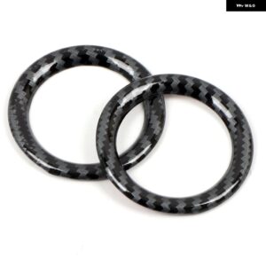 LHD RHD ダッジ デュランゴ 2011-2022 2023 カーアクセサリー ABS プラスチック ステンレス 車ドア ラウド スピーカー サウンドカバー 2個 - ABS Plastic