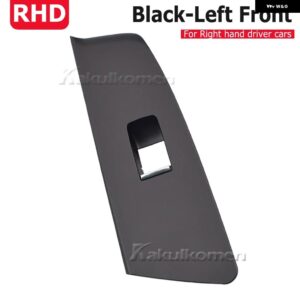 4個 RHD BMW 5シリーズ G30 G31 F90 525I 530I 540I 2017-2020 車用オートウィンドウスイッチリフト パネル ボタン フレーム カバー トリム - Black Left Front